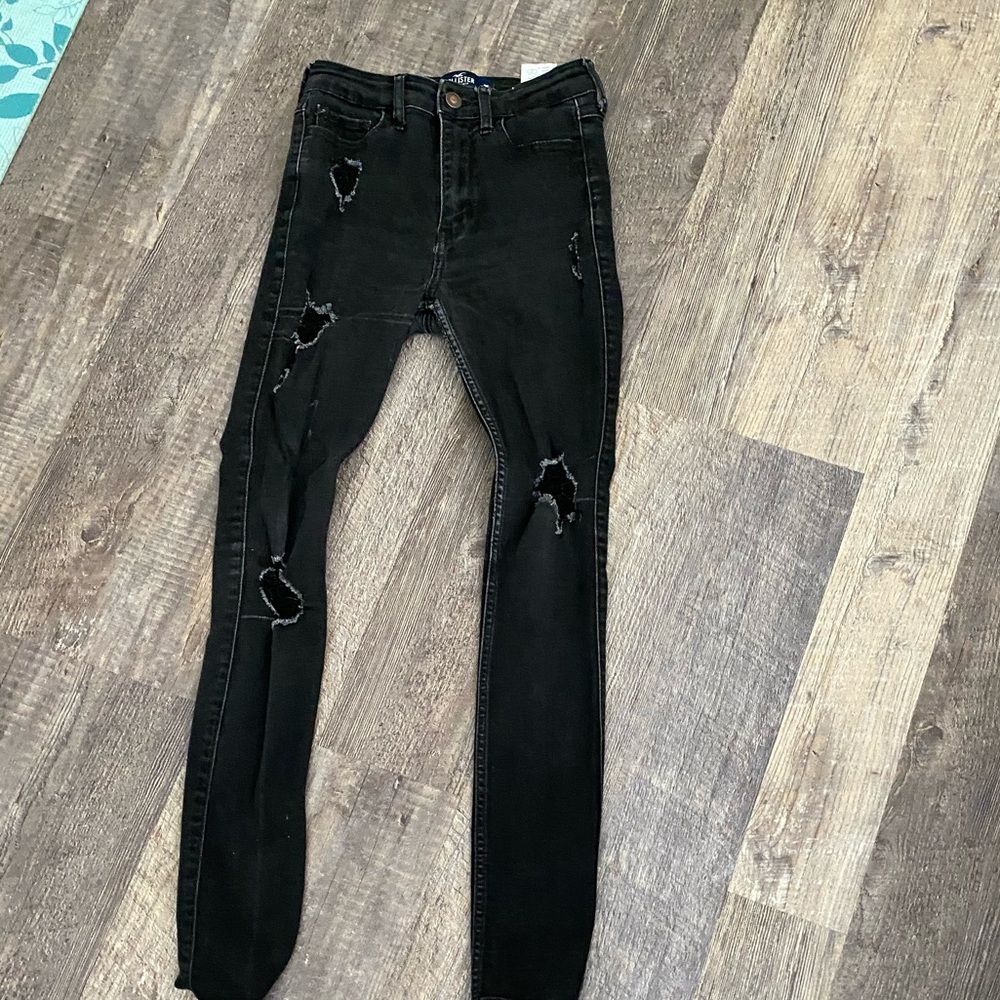 black high rise super skinny jeans